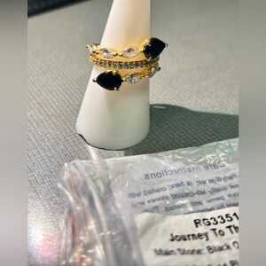 Bomb party original black onyx on gold plating “Journey To The Horizon”